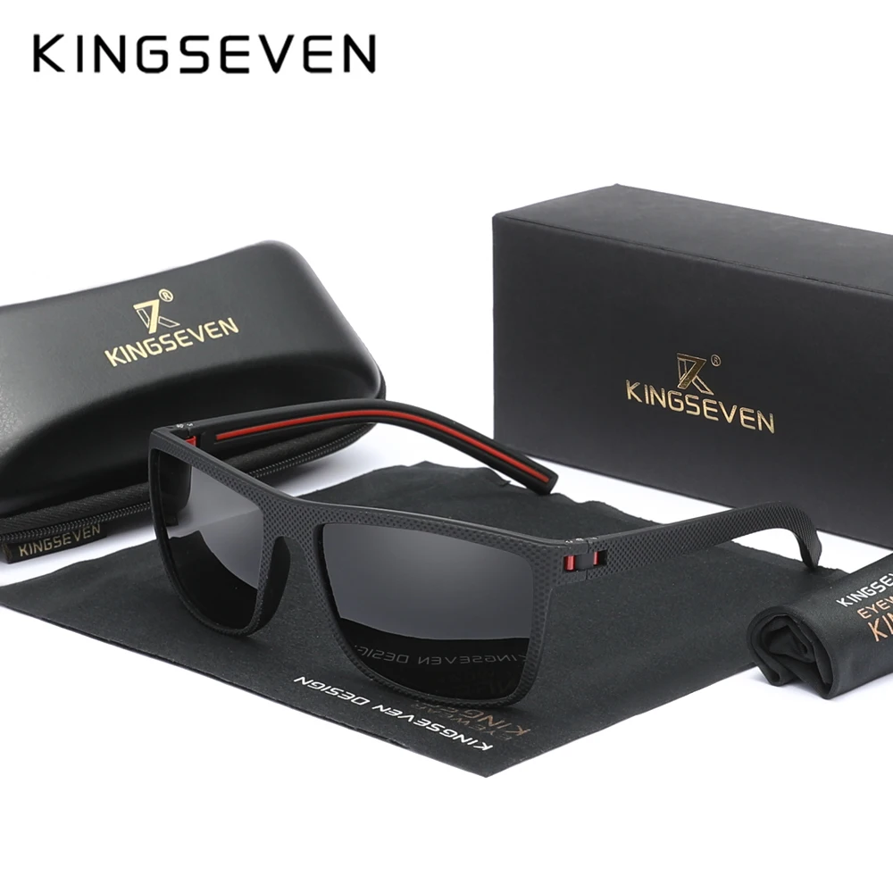 KIINGSEVEN Men's Polarization Sunglasses Anti-slip TR90  UV400 Eye Protect Glasses Driving Anti-glare Eyewear Driving Eyewear