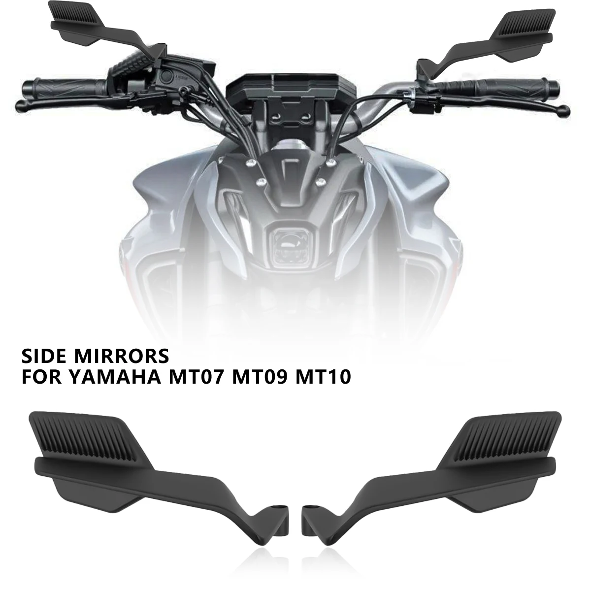 Motorcycle Mirrors Stealth Winglets Mirror To Rotate Adjustable Mirrors For YAMAHA MT 03 07 09 R1R3R7 XMAX KTM BMW Accessories image 6