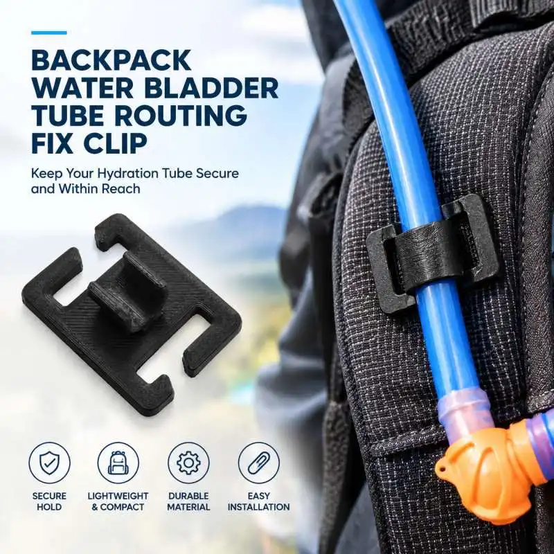 Backpack Water Bladder Tube Routing Fix Clip Water Tube Organizer for Outdoor Hydration Backpack
