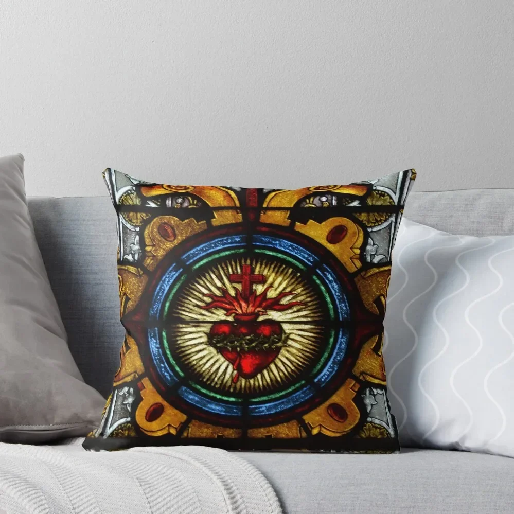 

Sacred Heart of Jesus Throw Pillow Room decorating items Decorative Sofa Cushions pillow