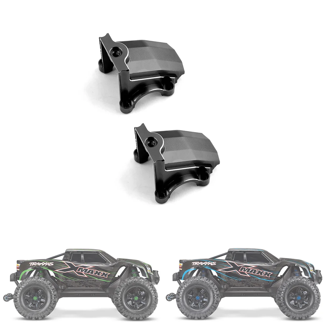 A45F-2 Stuks Metalen Voor En Achter Differentieel Cover Versnellingsbak Cover Voor 1/5 Traxxas X-Maxx Xmaxx 6S 8S RC Auto Upgrade Onderdelen