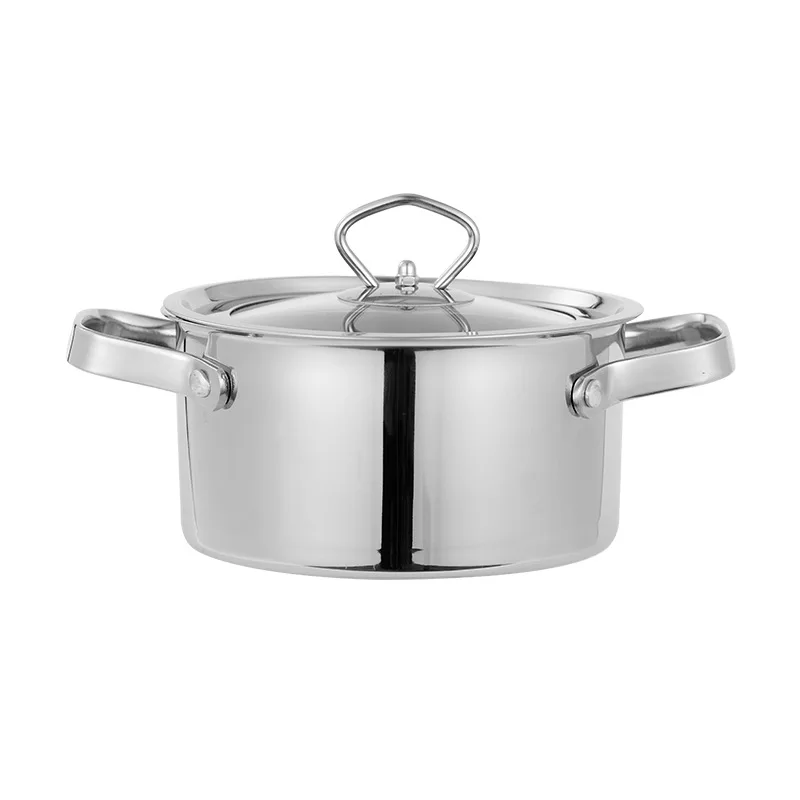 304 stainless steel single small hot pot commercial alcohol stove inflatable small hot pot 16cm one person one pot self-service