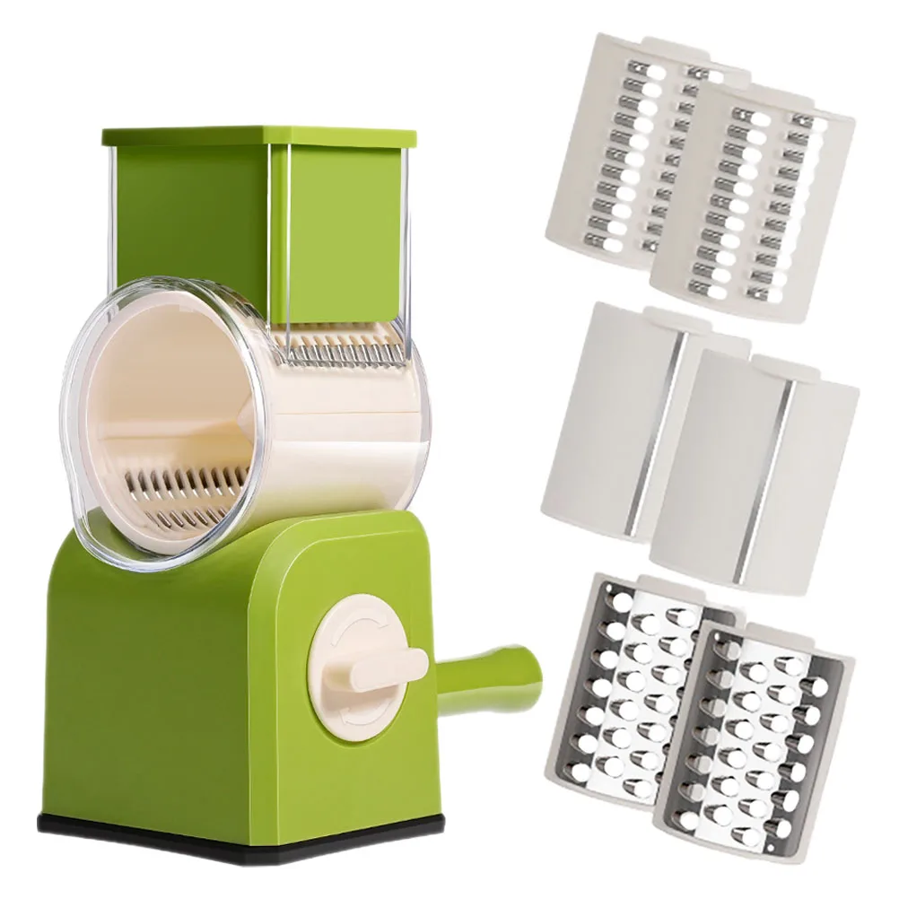 

Vegetable Slicer Kitchen Gadget Manual Rotary Stainless Steel Grater Veggie Chopper Fruit Cutting Tool