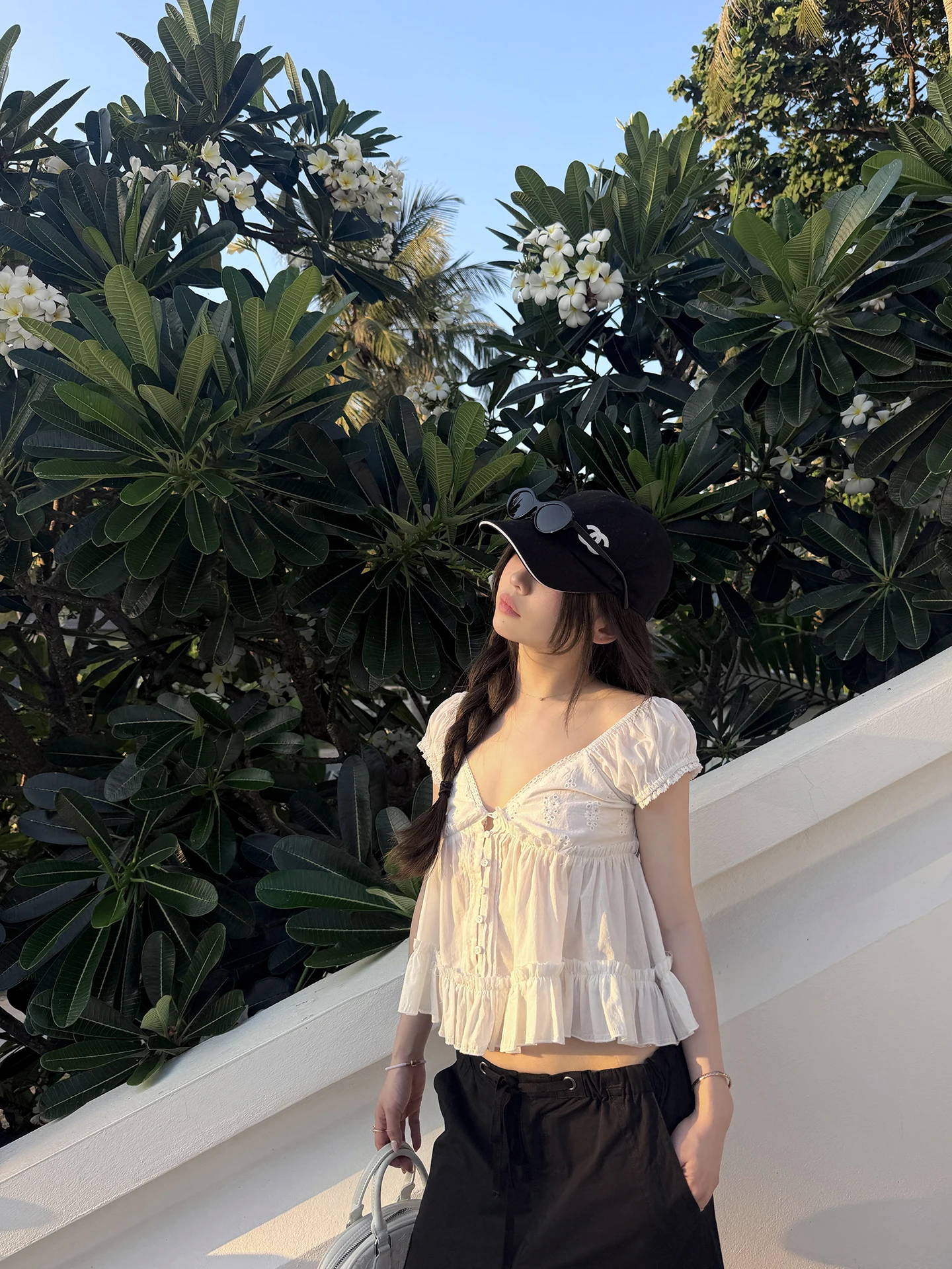 

Нежное хлопковое платье с V-образным вырезом и рюшами без рукавов для девочек, 100% хлопок, с цветочным кружевом и пэчворком