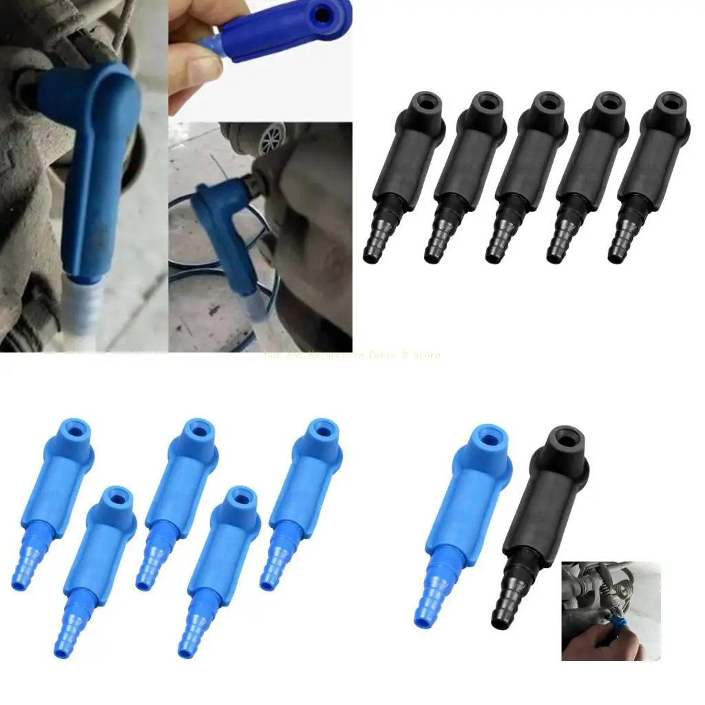 

Pack of 5 Automotive Brake Bleeding Connector Exchange Adapter Easy to Use Fluid Changer Adapters For Quick And Easy Use