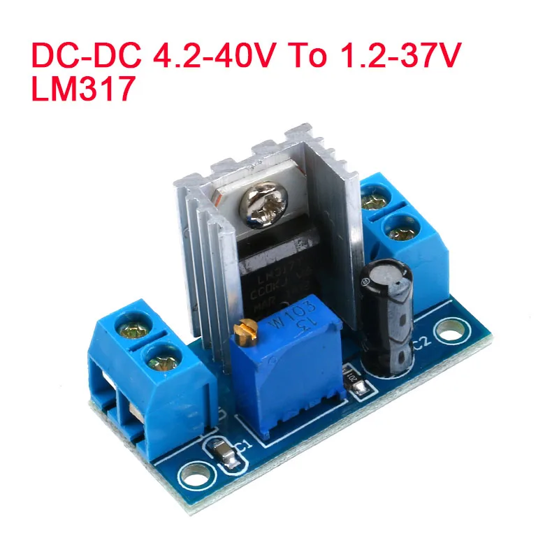 LM317 DC-DC Buck Step Down Converter Module Adjustable Voltage Regulator Power Supply Board LM317 Linear Regulator
