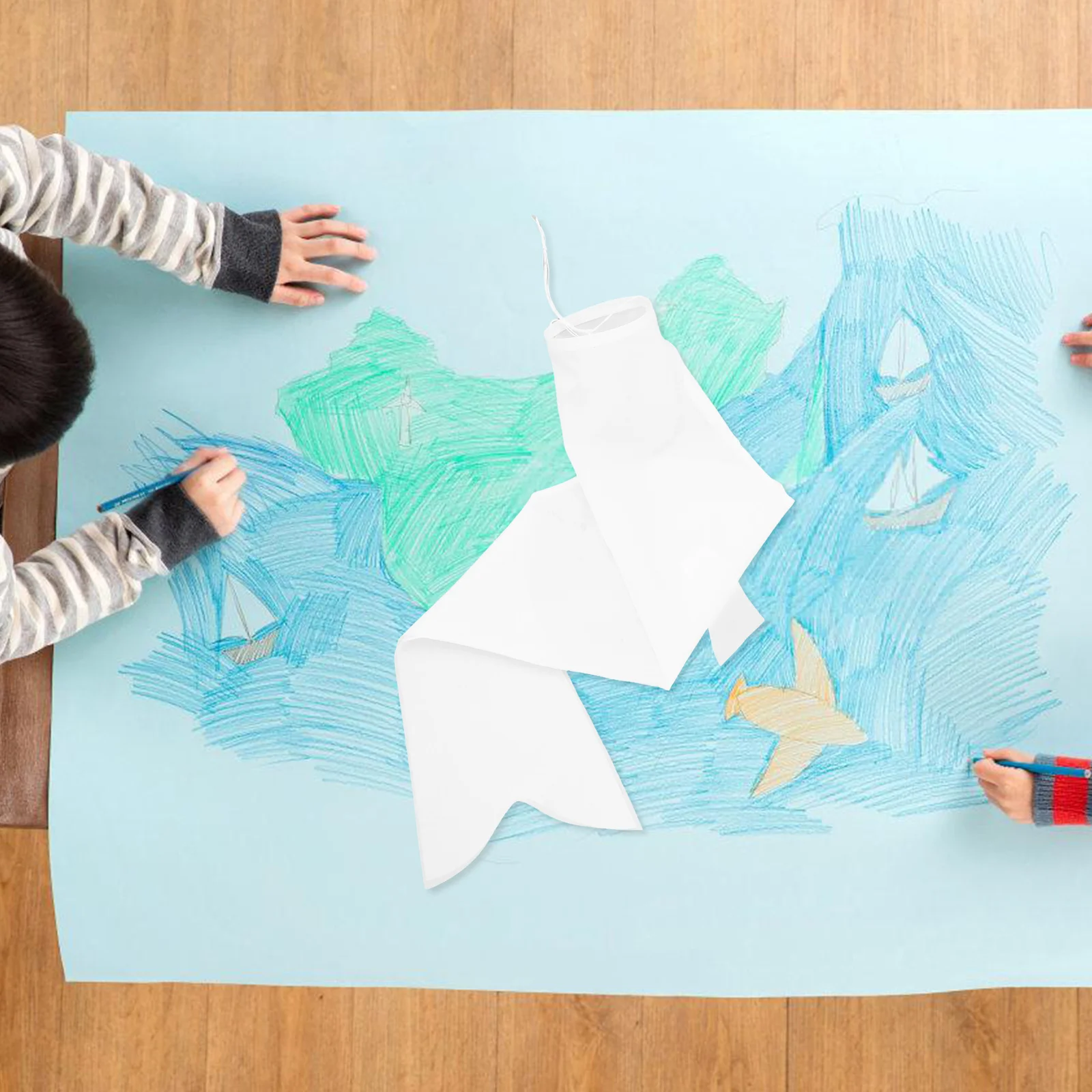 

DIY Blank White Kite Japanese Kite Windsock Garden Decoration Fish Windsock Japanese Flag Fish Banner Streamer