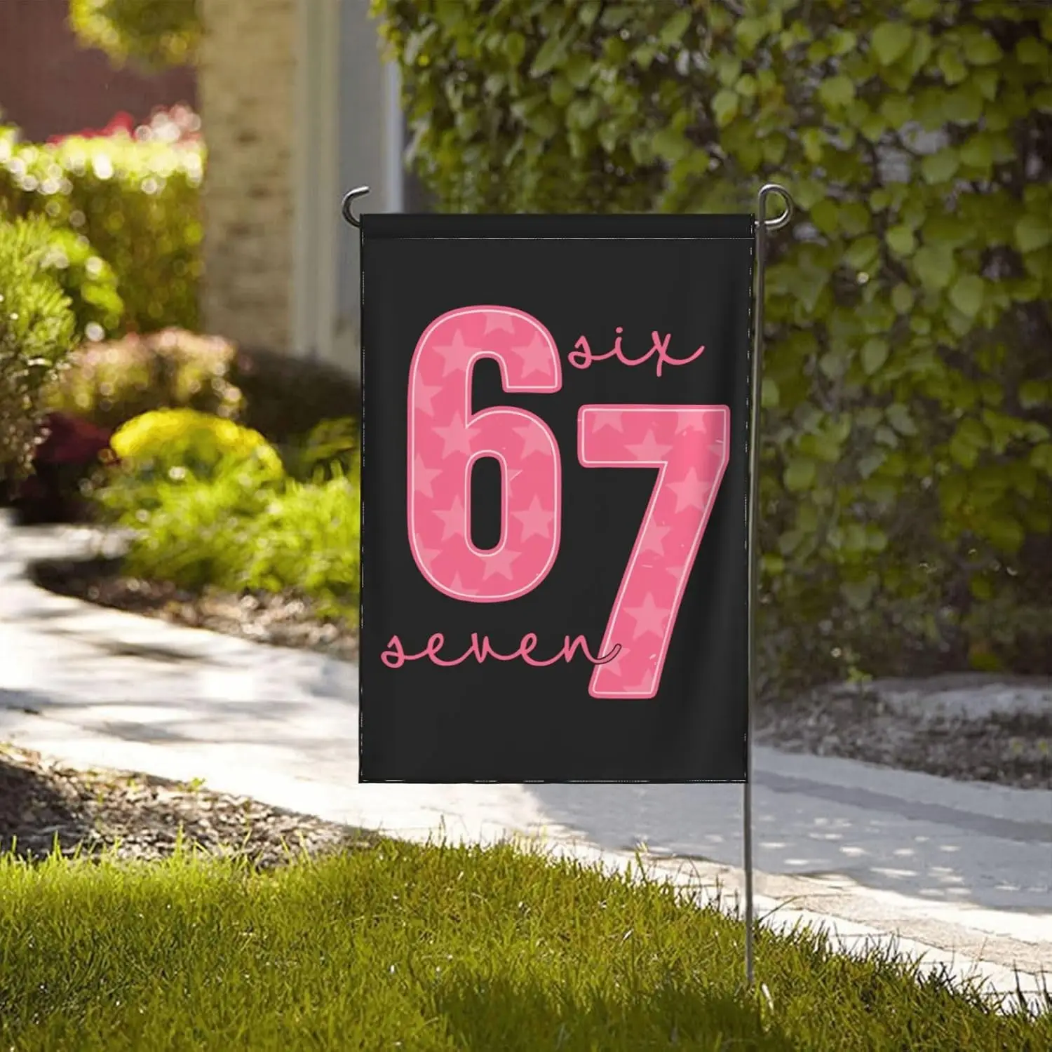 67 Meme Flag 67 Meme Garden Flags 12x18 Double Sided Garden Banner Novelty Garden Flags For Outdoor DDI GGX