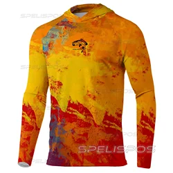 Hood Fishing Shirt UPF50+ Jersey Anti-UV Sunscreen Maillot Breathable Beach Lightweight Quick-Dry Fish Hoodies Angling Tops Wear