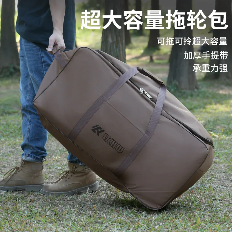 134L Large Capacity Travel Storage Bag Portable Hand Puller Folding Tug Bag Camping Picnic Equipment