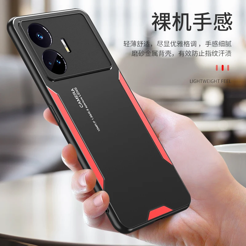 Metal Back Case For Realme GT Neo 5 SE Neo5 GT3 Matte Shockproof Phone Cases For Realmi Neo 5 S E Non-slip Cover Funda