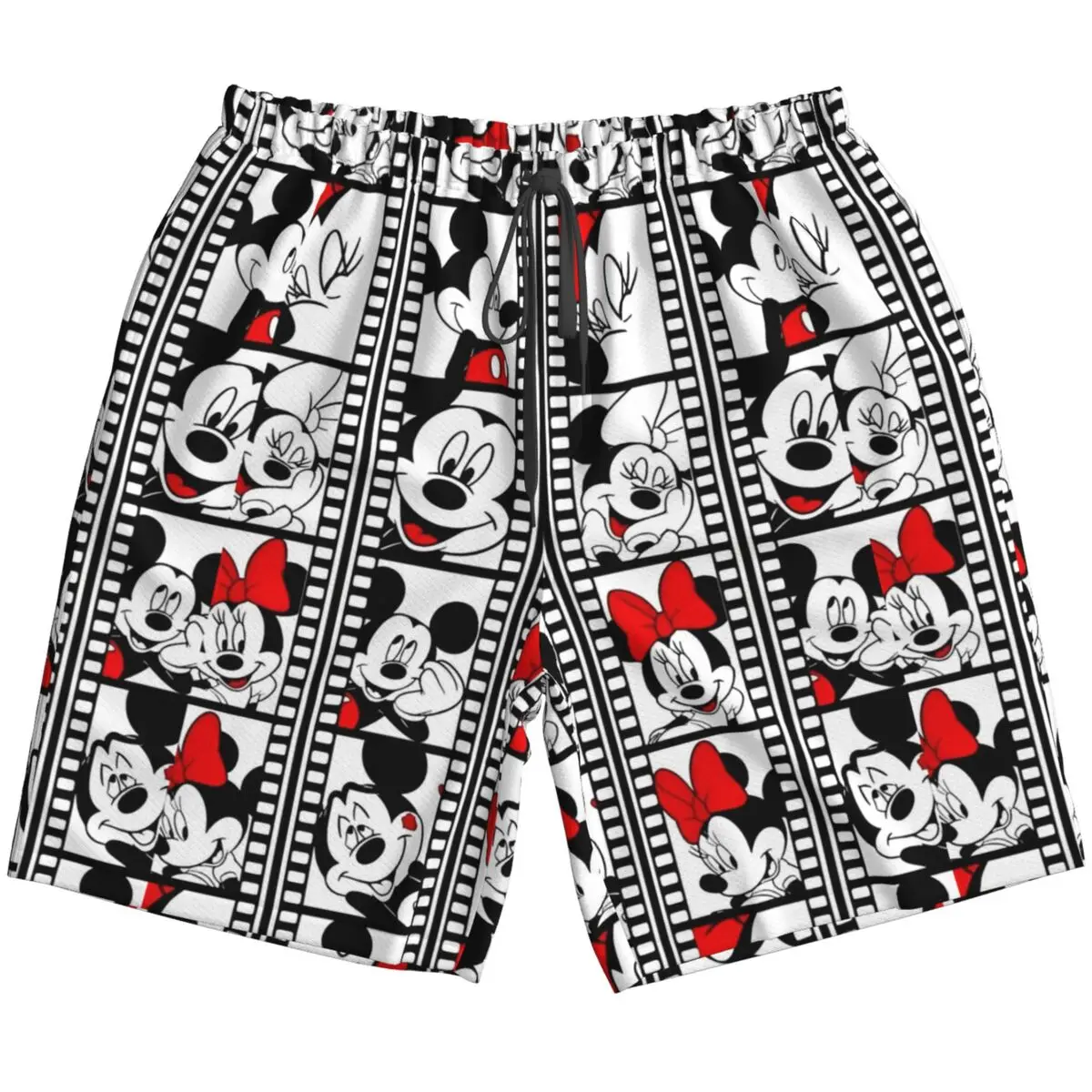 Mickey Mouse Cartoon Men's Swim Trunks Quick Dry Swimming Board Shorts Mesh Lining Beach Swimwear