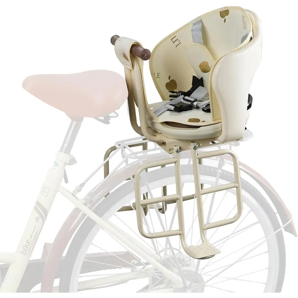 

Universal Adjustable Rear Bike Seat with Backrest, Armrests, and Footrests for Children, Compatible with All Bicycle Frames