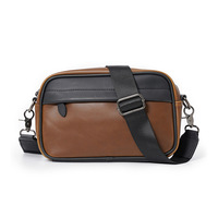 Casual Business Shoulder Purse Classic Pattern Men Shoulder Crossbody Bag Wide Strap Small Square Plaid Designer Male Sling Bags