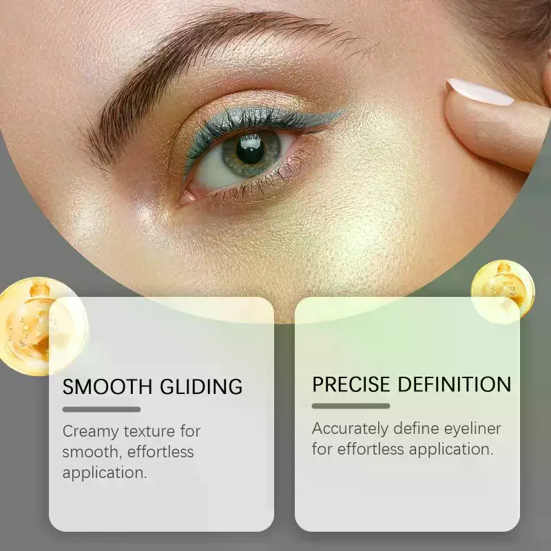 Waterproof Eyeliner Pen Natural Outline Line Quick-Drying Beginner-Friendly Eye Makeup Anti Smudge Eyeliner Eyes Makeup Cosmetic