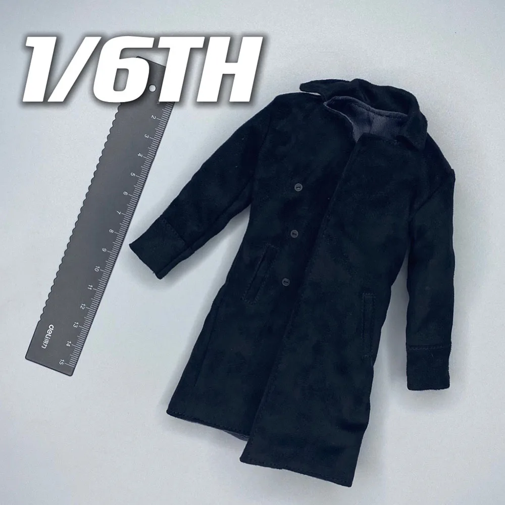 

1/6 VINYL STUDIO-002 Black Caesar Extreme Killer Uncle Pull Black Combat Trench Coat Top Model Fit 12" Action Figure Collectable