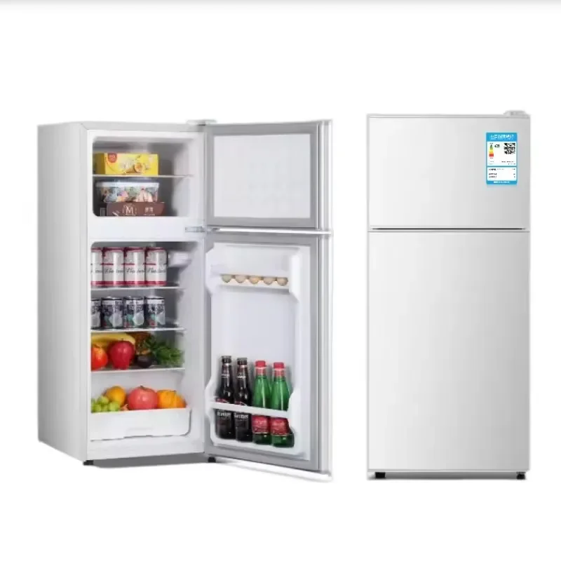 Vertical Household Double Door Refrigerator Large Capacity Energy-saving Compact Freezer Refrigerator