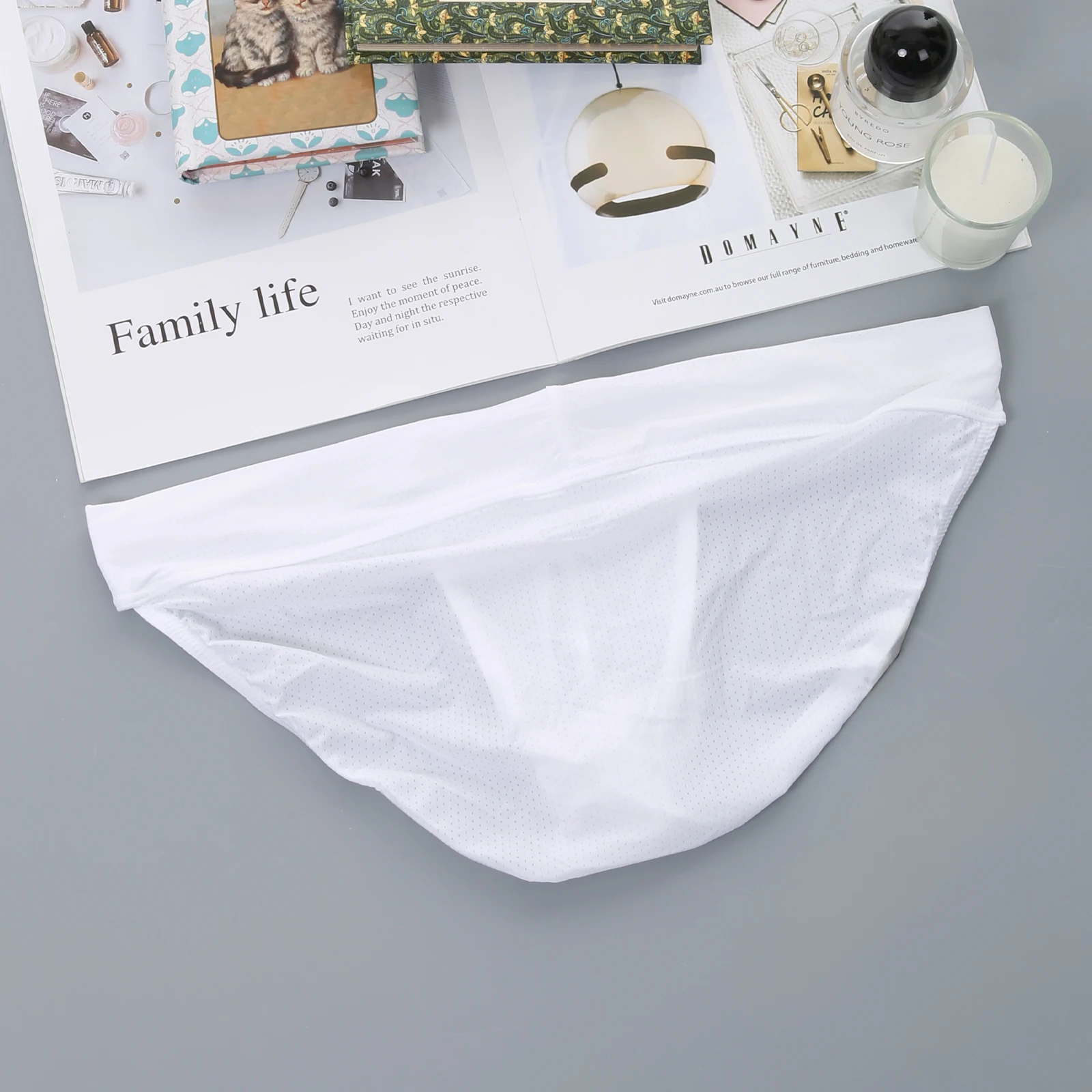 4er-Pack Gym-Slips für Herren, Unterwäsche mit großem Beutel, Sportunterhose, Trainingsunterwäsche, Fitness, bequem, für Bodybuilding, hoch geschnitten, breiter Bund – Detail 8