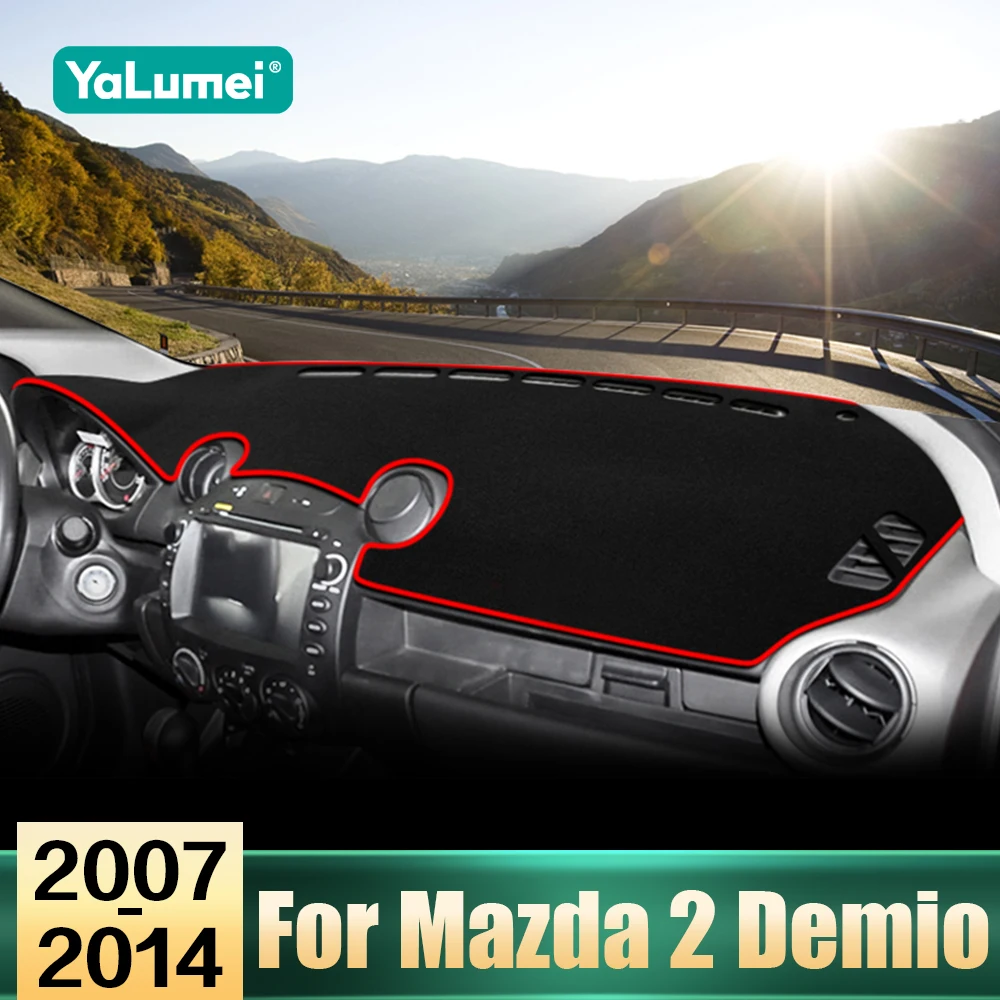 Für Mazda 2 Demio 2007 2008 2009 2010 2011 2012 2013 2014 Auto-Armaturenbrett Anti-UV-Abdeckung Rutschfeste Teppiche Sonnenschutz Zubehör