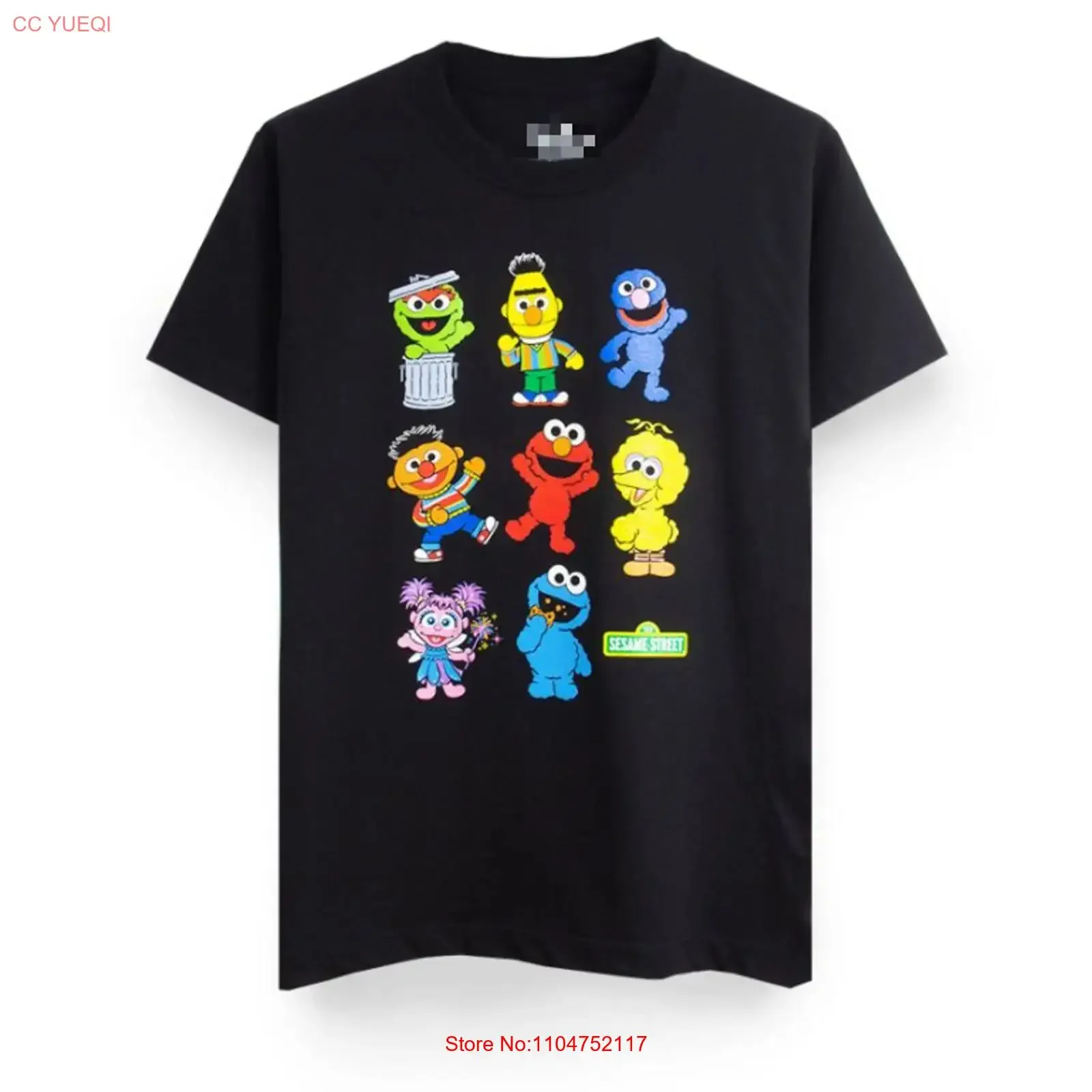 Sesame 8 Character T Shirt Fullsize S 5Xl vintage Washed Soft Slightly Breathable Casual Stretched Stylish Versatile