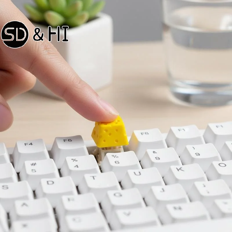 1pc Creative Cheesecake Keycap For ESC Mechanical Keyboard Keycaps Cartoon Cute Personality For Key Cap