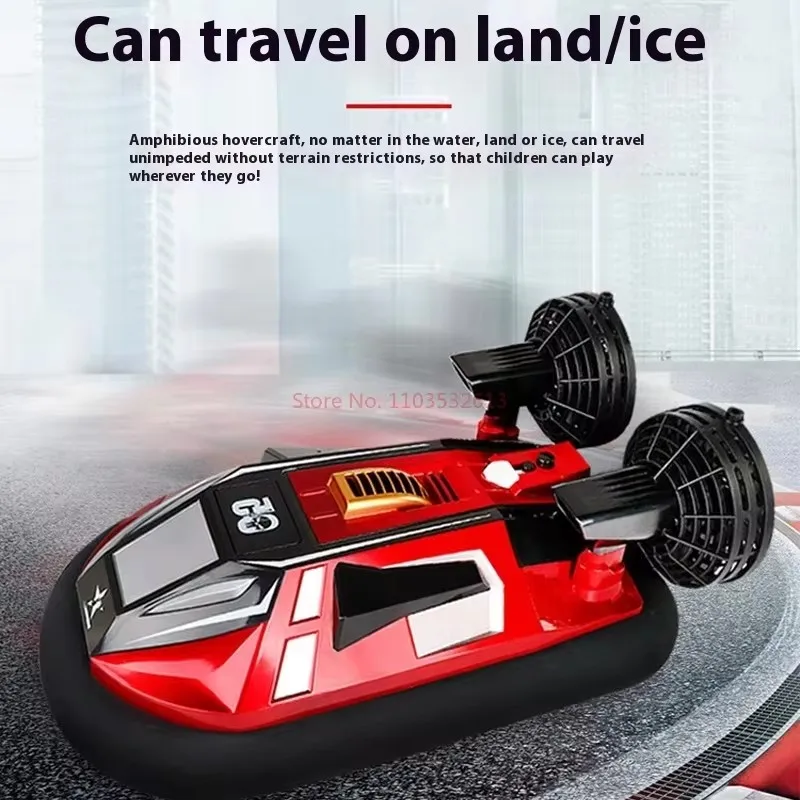 Nowy 2.4g czterokierunkowa amfibia symulacja poduszka powietrzna łódź szybka szybka łódź pilot wodny interaktywny prezent dla dzieci