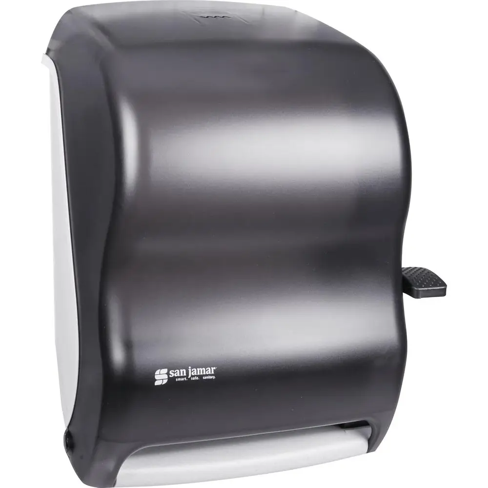 

Elegant Lever-Action Paper Towel Dispenser for 800' 8 Rolls, Suitable for Bathrooms, Kitchens, and Dining Areas, Black Pearl Fin