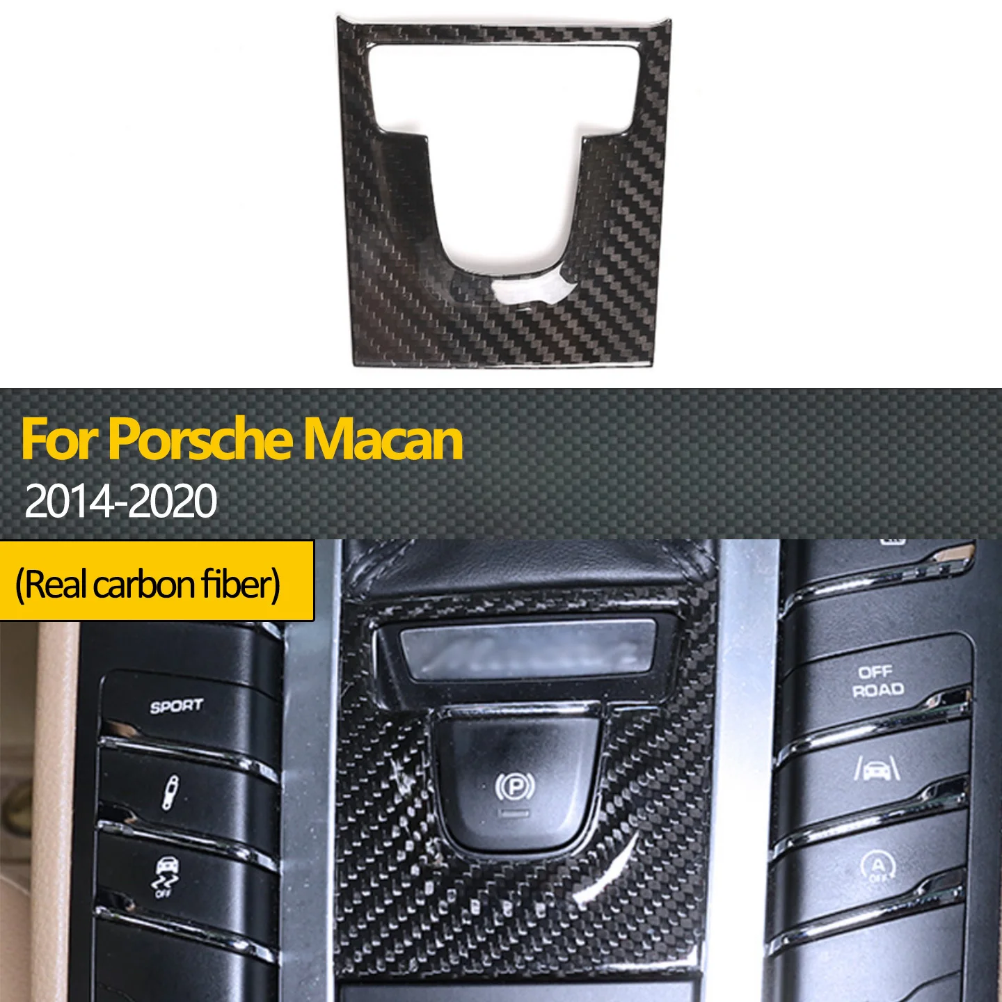 Suitable for Porsche Macan 2014-2020 Sequin Decorative Center Console P Gear Switch Trim Sticker Car Frame Cover