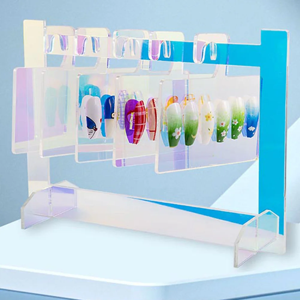 

Acrylic Tips Display Board Durable Smooth Edge False Nail Holder Manicure Art Exhibit Salon Use Nail Art Display