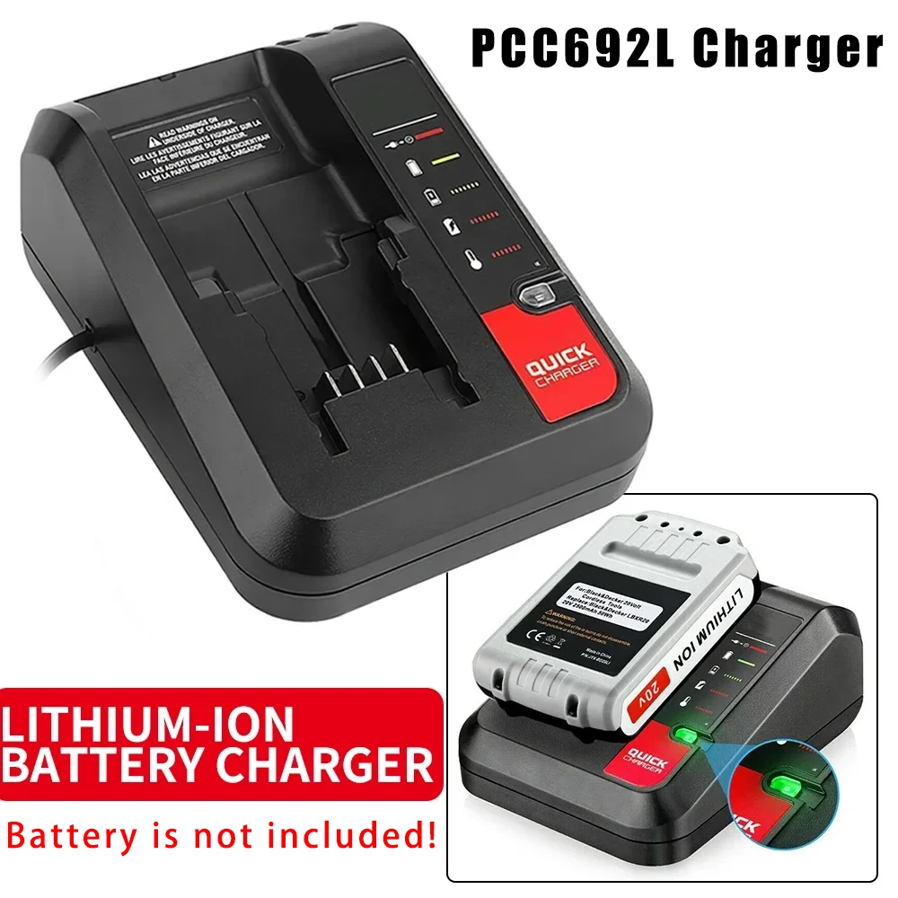 PCC692L Lithium Battery Charger For Black Decker For Porter Cable for Stanley 10.8V-20V PCC690L FMC692L FMC690L FMC688 FMC686