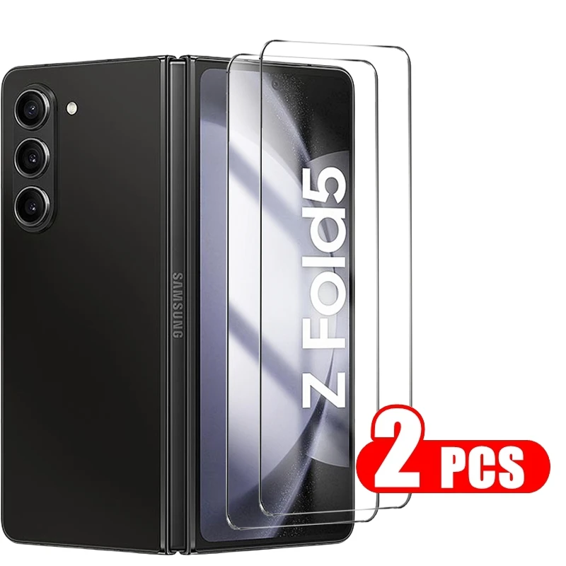 2PCS  9H Clear Tempered Glass for Samsung Galaxy Z Fold 5 4 3 Front Outer Protective Screen Protector