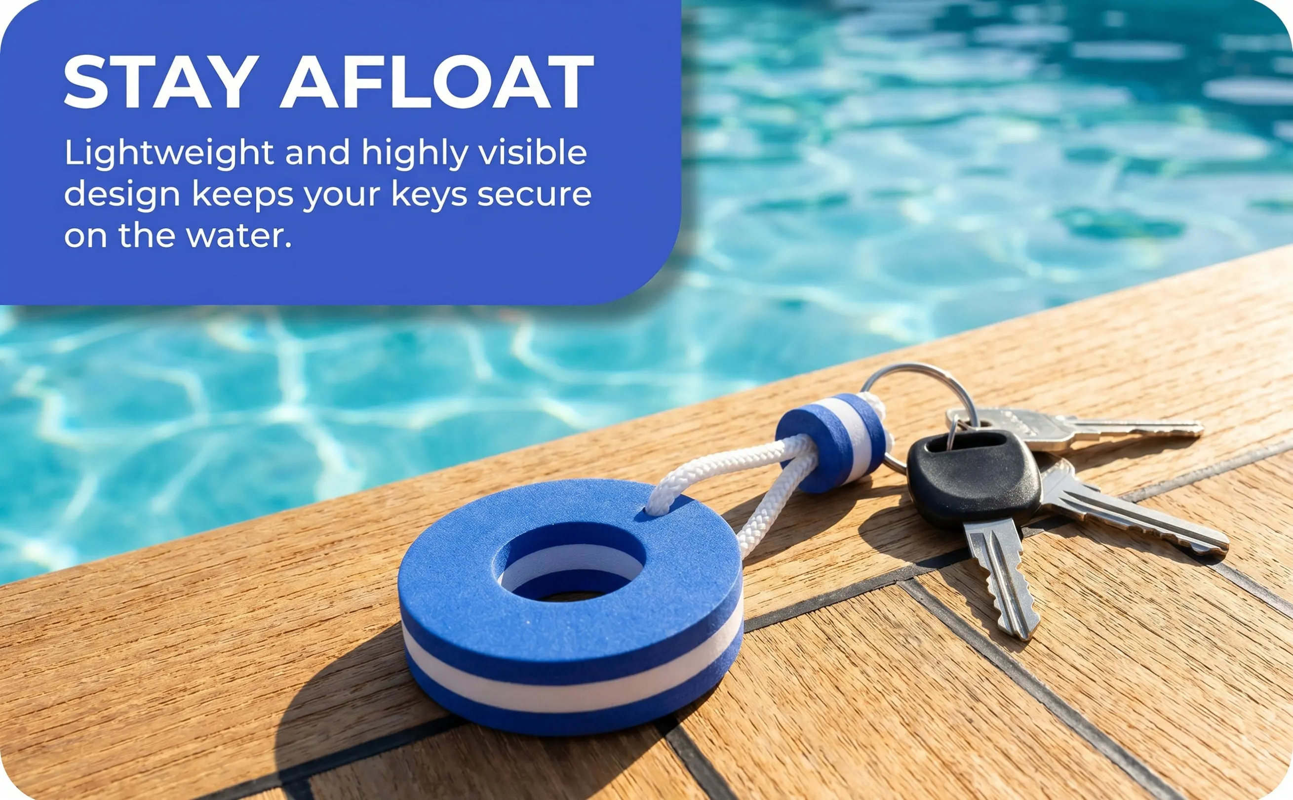 3Pcs Floating Keychains Premium Floating Key Rings for Boat Keys Water Sports Surfing Keychain Decor Keychain Key Supply