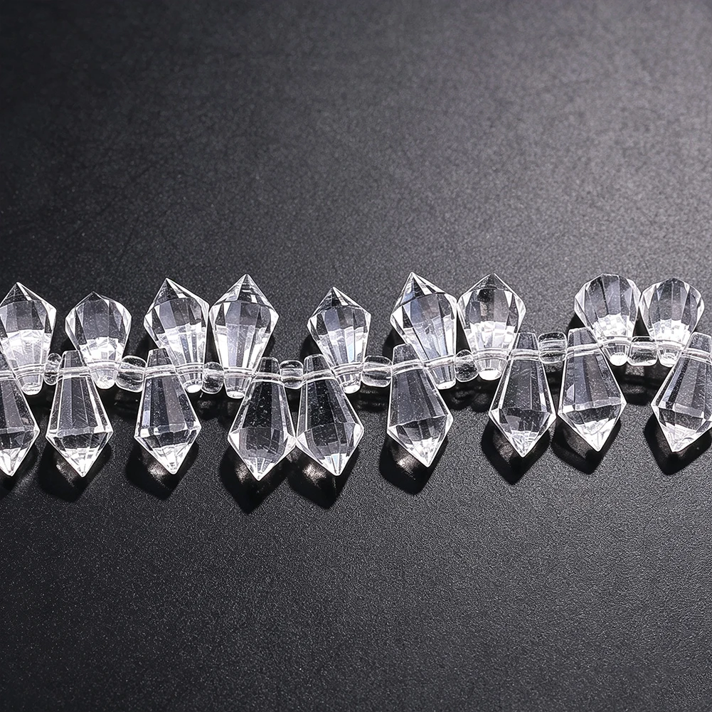 Clear Teardrop Faceted Crystal Pendant Charms Single Hole For DIY Jewelry Bracelet Necklace Making Accessories