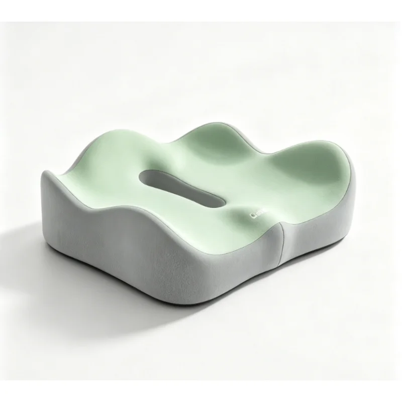 2PCS Breathable Ergonomic Chair Cushion, 3D Contour Memory Foam Seat Pad, Pressure Relief Mat for Office Car Travel
