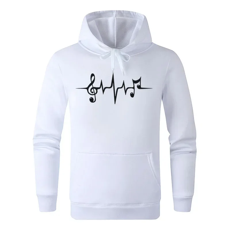 

2024 Men's New Personalized Music Symbol Pattern Printing Fashion Casual Long Sleeve Loose Plus Size Pullover Street Sweatshirt