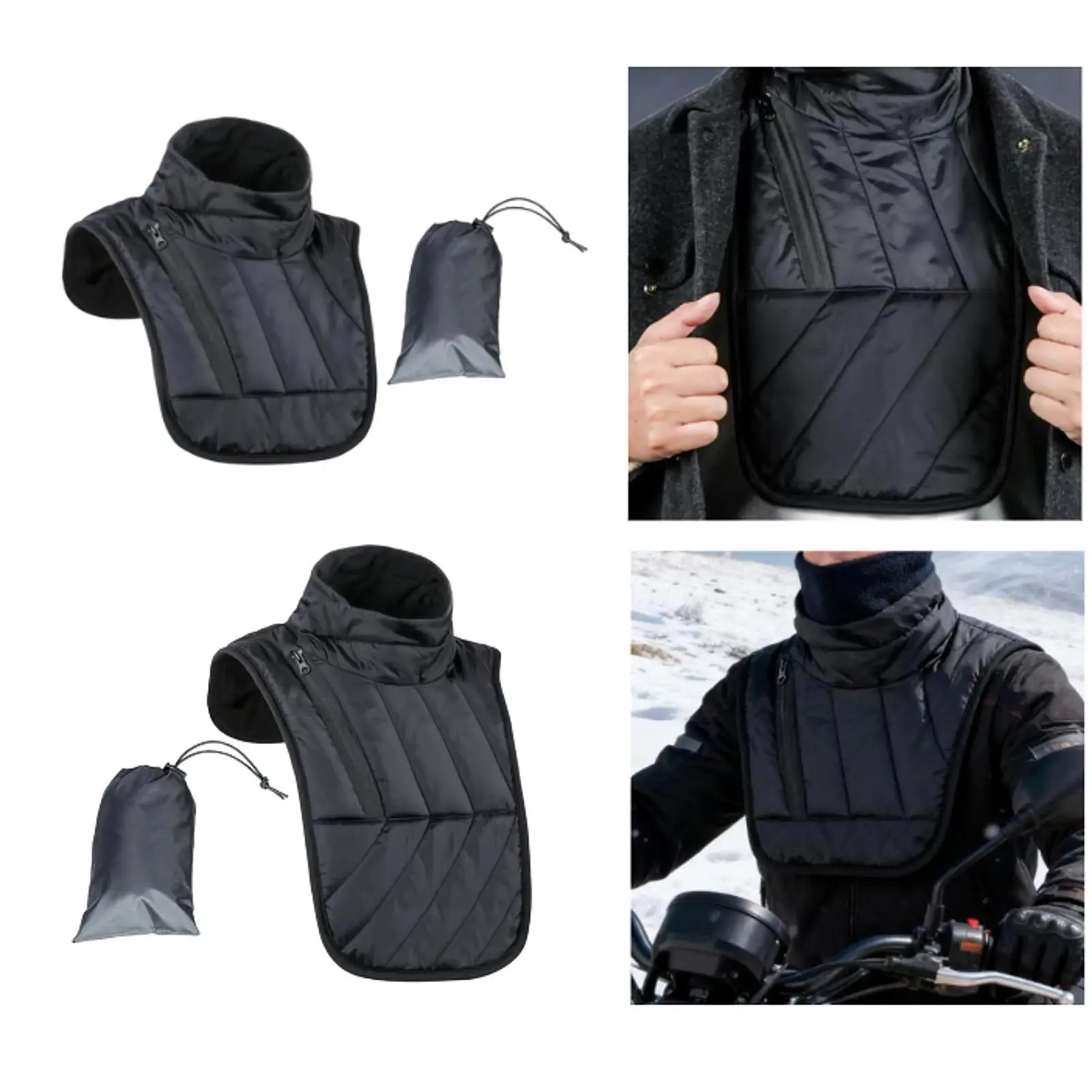 Motorcycle Neck Warmer Windproof with Zipper Comfortable Motorcycle Scarf Motorcycle Neck Gaiter Neck Wind Protector for Riding