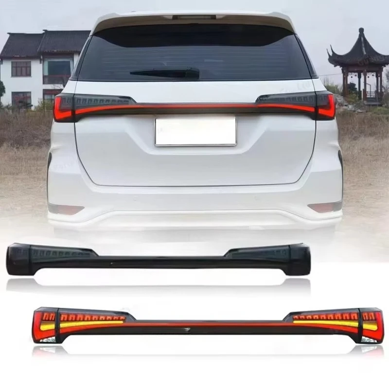 

Rear LED Trunk Lid Through Tail Light Assembly For Toyota Fortuner 2016 - 2024 Brake DRL Reverse Turn Signal Tail Lamp