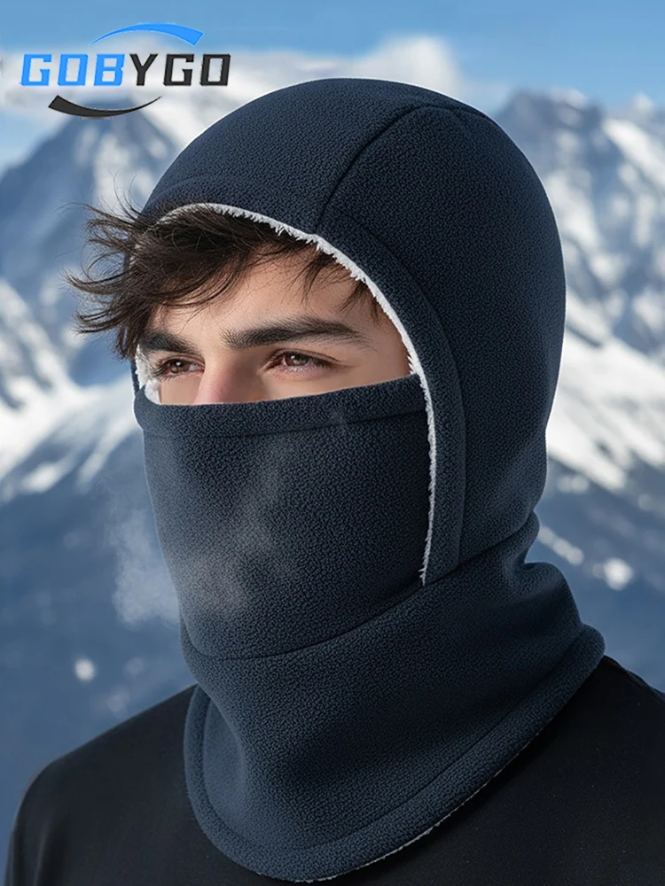 AliExpress NONE GOBYGO Winter Mask Head Cover Integrated Neck Guard Adding Fleece Thickened Heat Accumulation Keep Warm Windproof Breathable