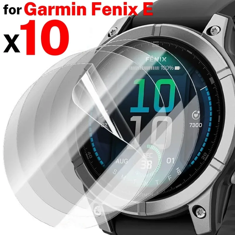 10/5Pcs Hydrogel Film for Garmin Fenix E 47MM Invisible HD Clear Flexible Screen Protectors for Garmin Fenix E Watch Protection