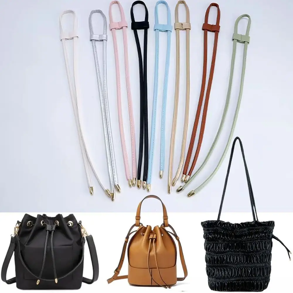 1Pcs Drawstring Shoulder Bag Straps PU Leather Bucket Bag Rope Handbag Handles Replacement Backpack Beam Pocket Accessories