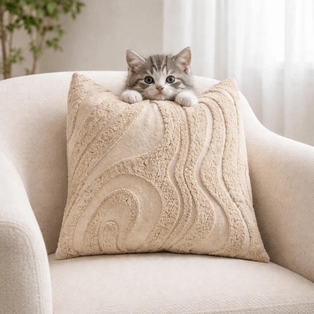 

Modern Bohemian Fringe Pillow Cover Hidden Zipper Wear-resistant Throw Pillow Cover Polyester-cotton Tassel Pillowslip