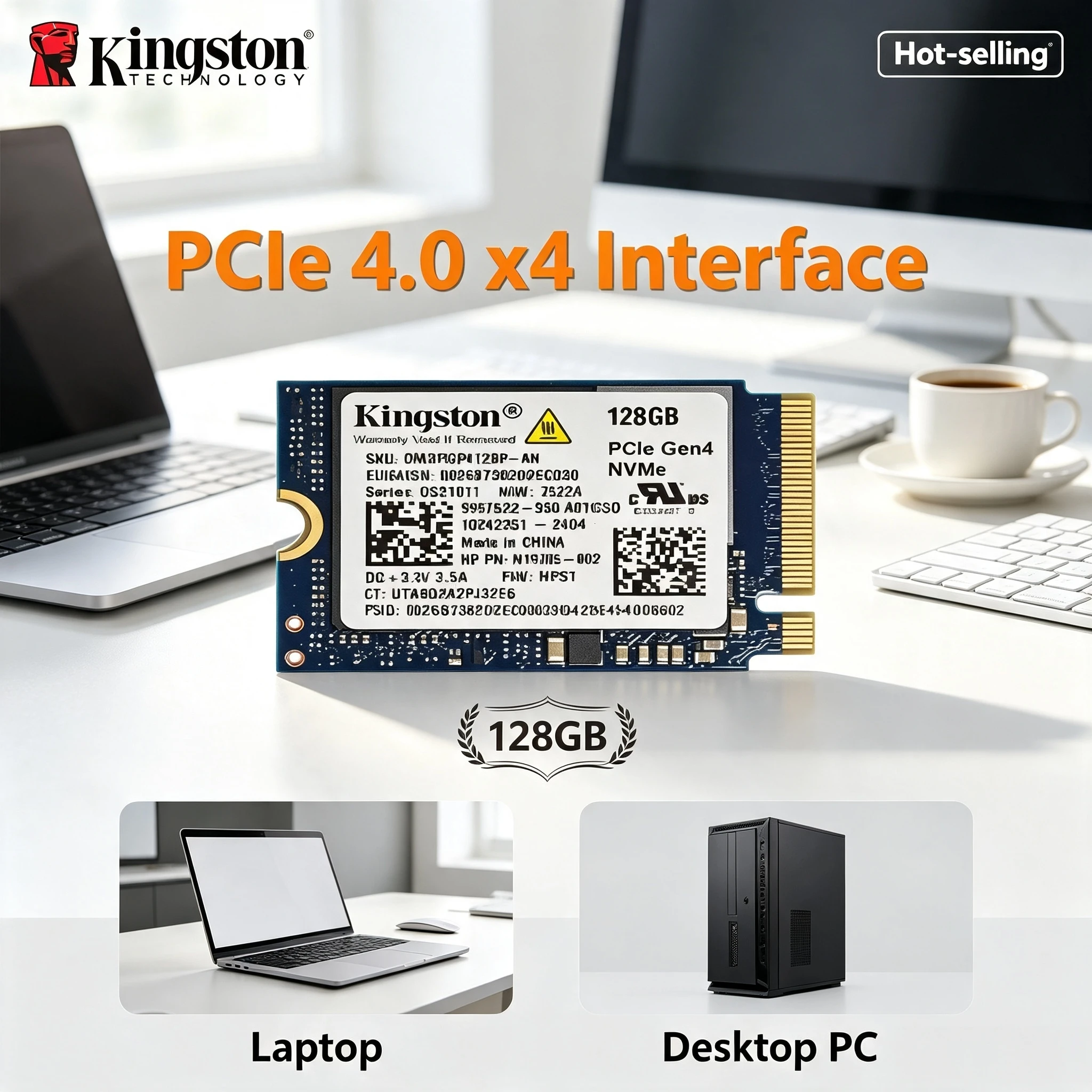 新品-キングストン-pcie-40-nvme-m2-2230-128gb-oem-内蔵ssd-ソリッドステートドライブ-高速-pc-ノートパソコン-steam-deck-pro-アップグレード用