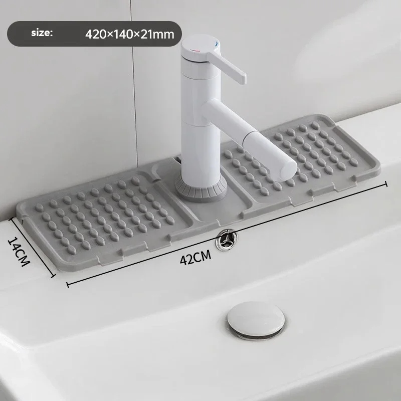 Silicone Faucet Draining Pad Foldable Customizable Waterproof Kitchen Sink Splash-Proof Heat Resistant Multi-Functional Home Mat
