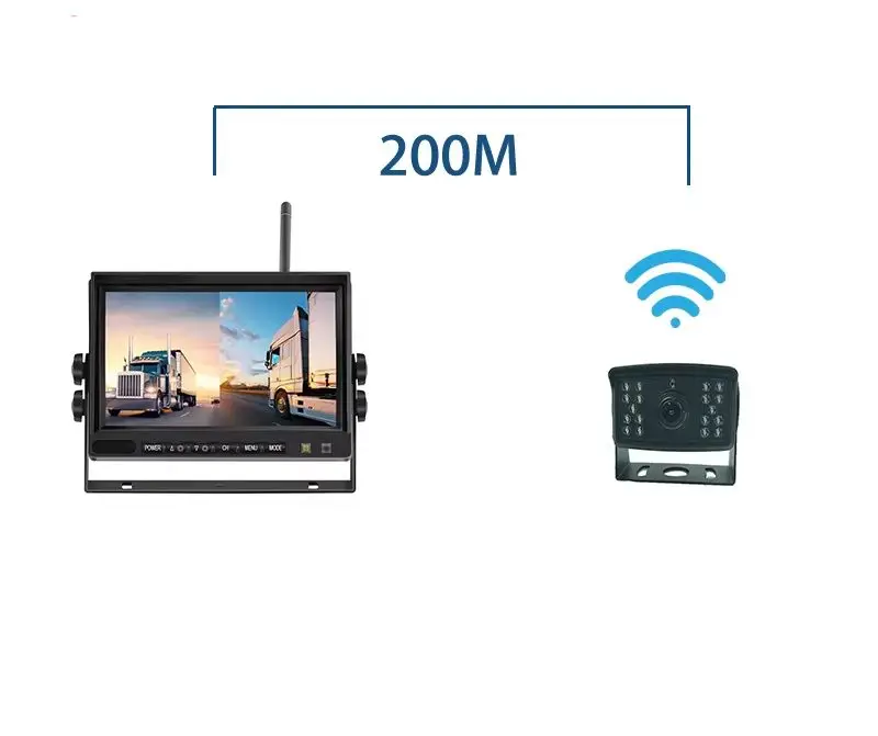 Brand new 2.4G Wireless 7 inch car monitor  and  1080P  rear view camera system all-in-one machine mdvr with Signal Auto Parking