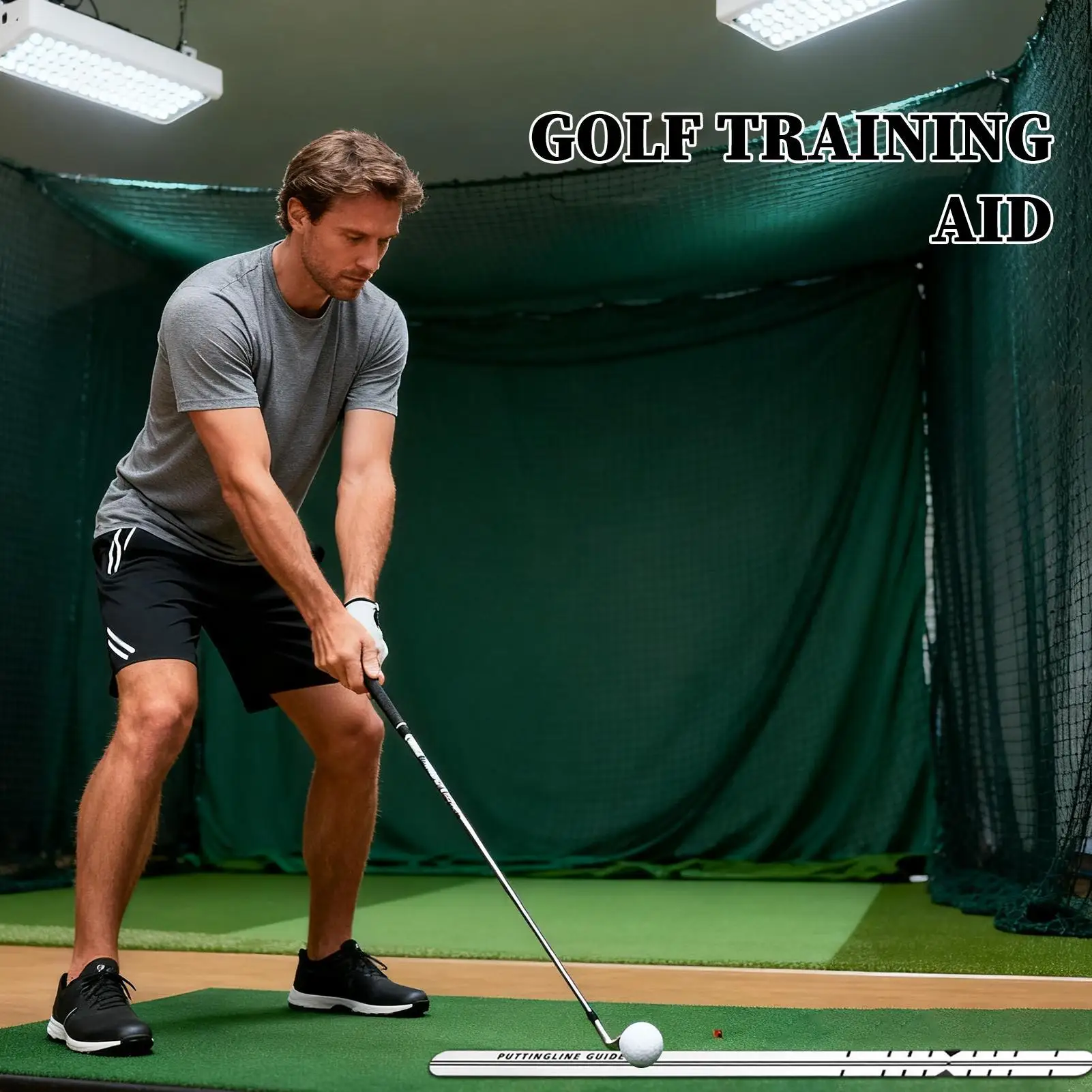 

Инструмент для выравнивания, профессиональная планка для упражнений, направляющая для выравнивания для гольфа, для развития навыков, улучшение игры в помещении