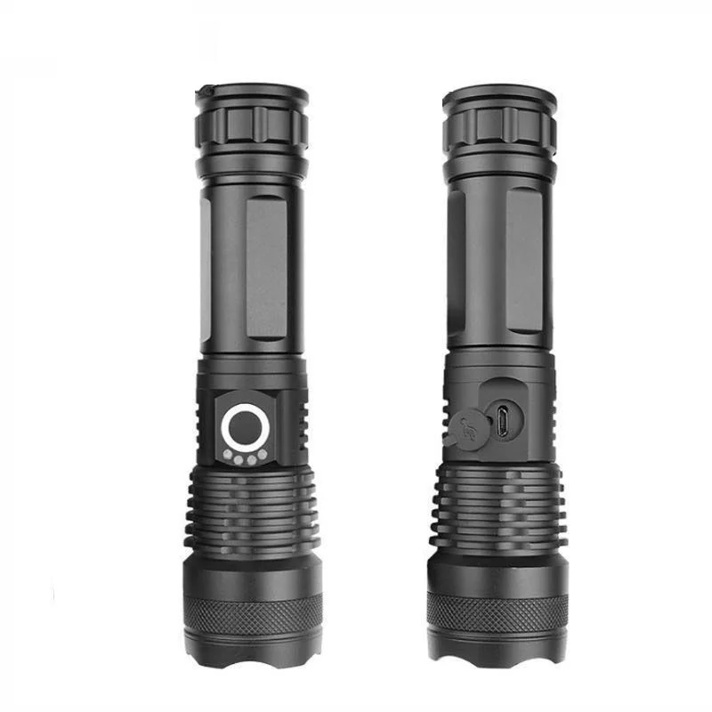 High-brightness LED long-range telescopic zoom night fishing USB rechargeable flashlight