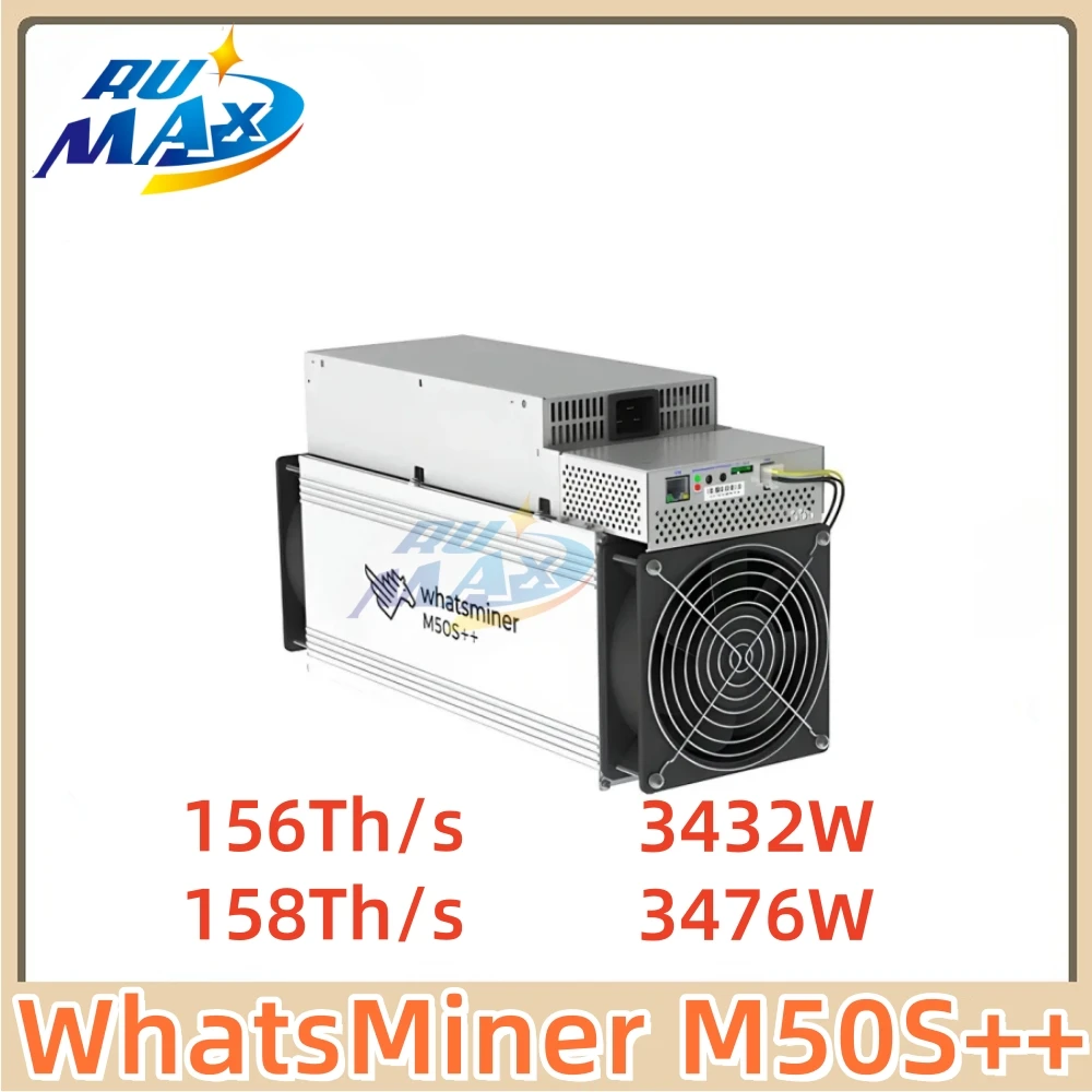 (10 قطع) MicroBT Whatsminer M50s ++ Bitcoin Miner 158TH/s 3432W Crypto BTC آلة التعدين عالية الكفاءة Whatsminer BTC Miner