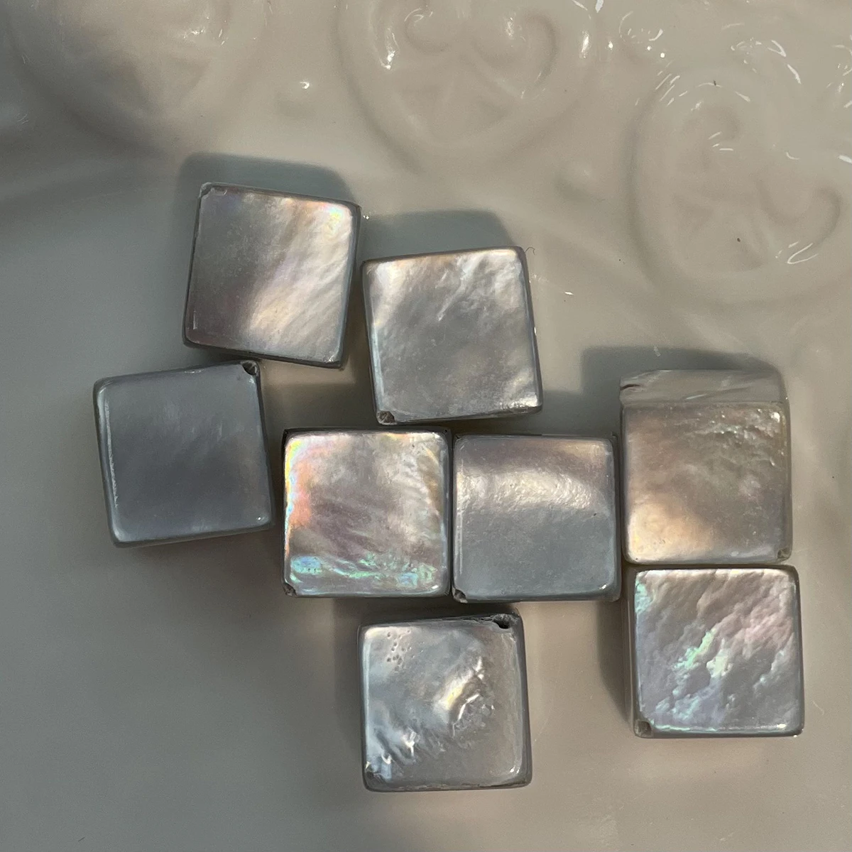 12mm Natural White Black Shell Diagonal Cubes Decorative Ornaments loose Bead Jewelry Make Supplies DIY Bracelets Accessories