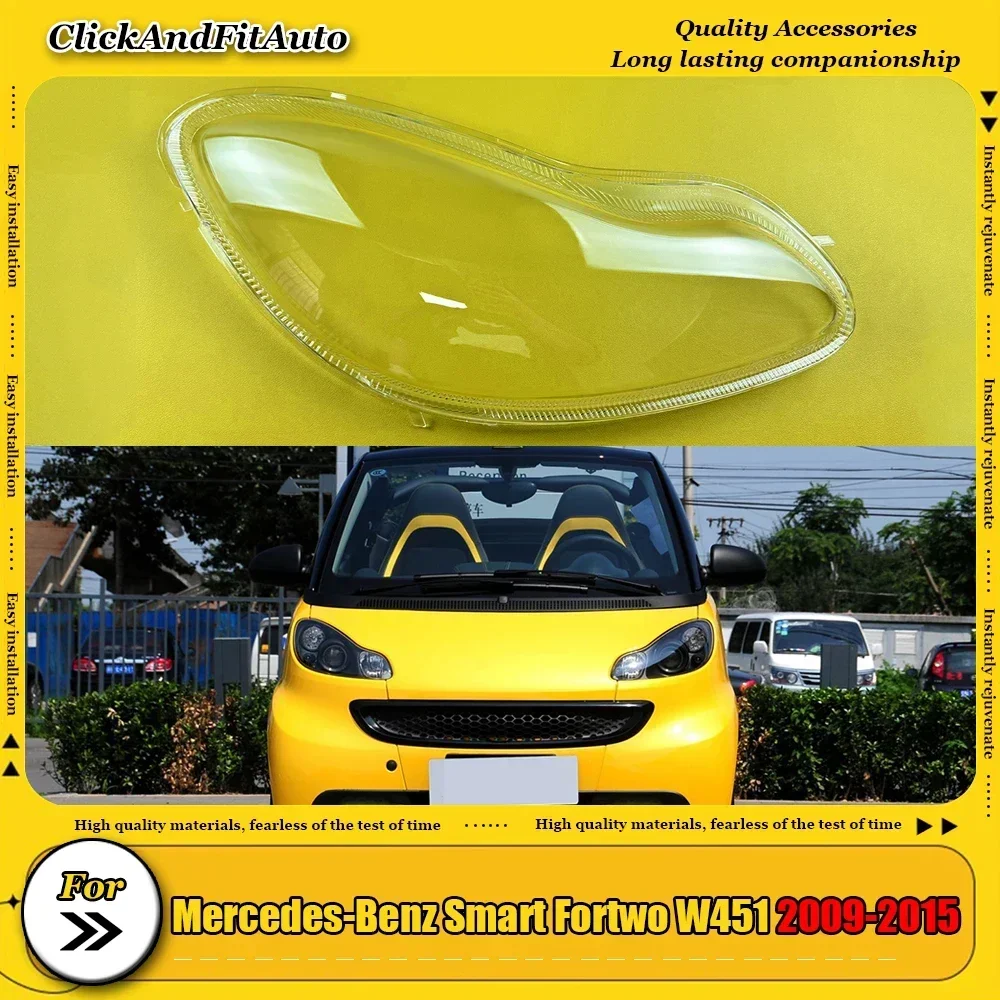 

For Mercedes-Benz Smart Fortwo W451 2009-2015 Transparent Lampshade Lamp Shade Front Headlight Shell Headlamp Cover