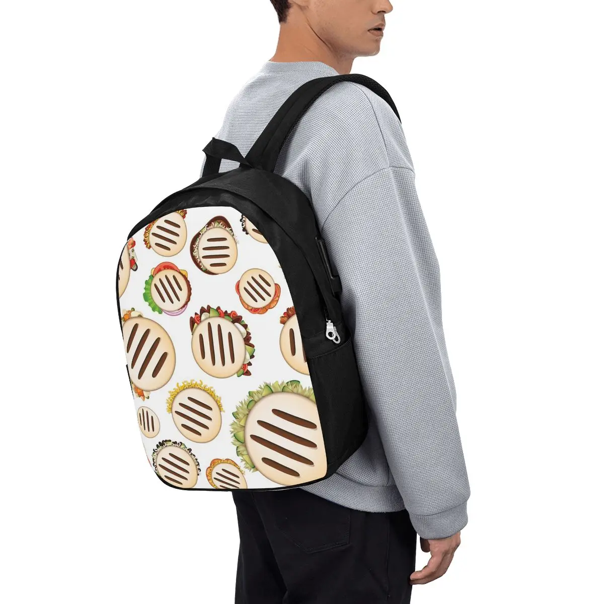 

Arepas Pattern Venezuela Backpack Travel Notebook Bag Computer College Student School Bag Laptop Shoulder Bags for Men Women